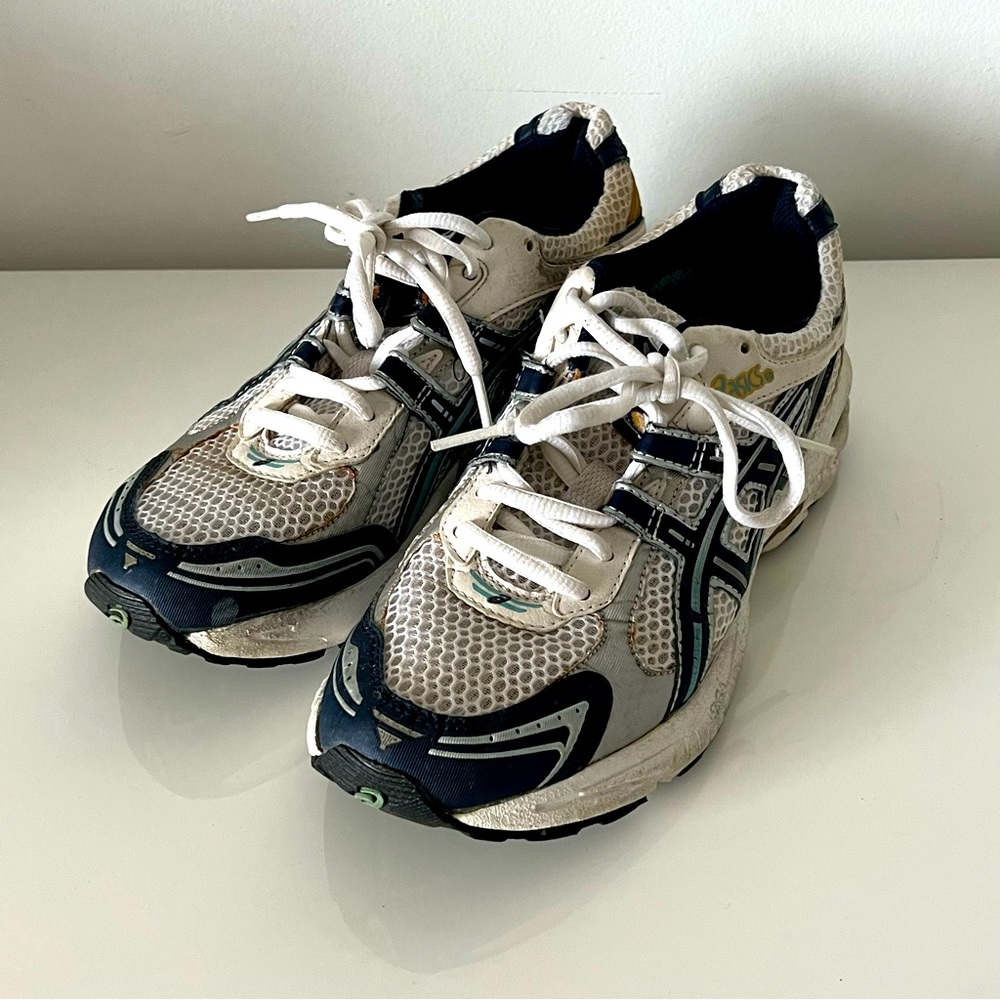 ASICS GT 2100 Duo Max Running Training Walking Sneaker Shoes White Navy Size 7.5